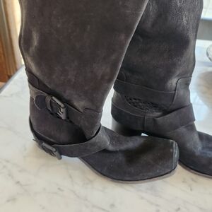 Vic Matie Black Suede Mid-Calf Winter Boots